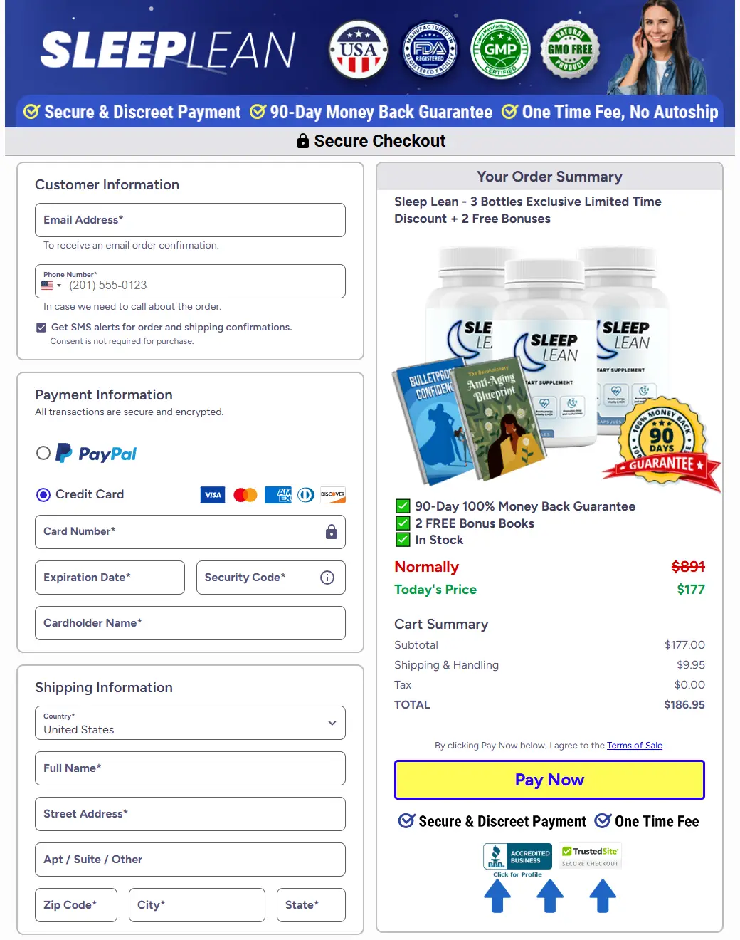 Sleep Lean Cart Section